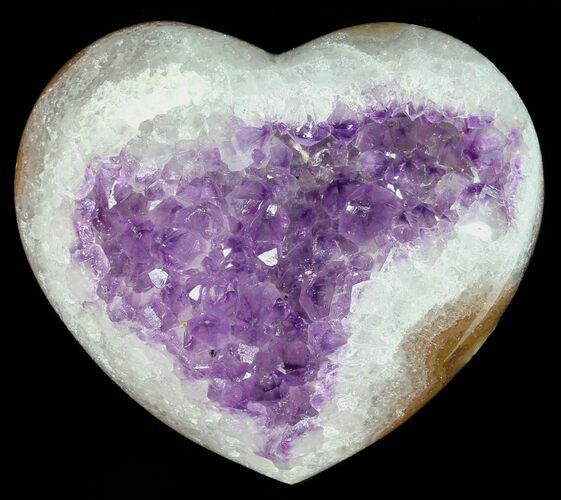 Purple Amethyst Crystal Heart - Uruguay #50878